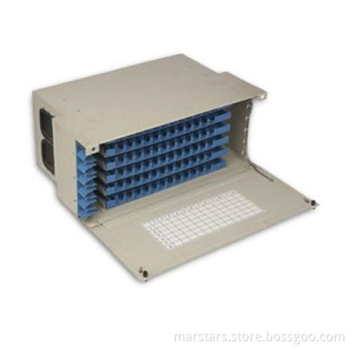 19-inch 24/48/72/96 Cores Fiber Optic Distribution Box with Various Types of Panel Adapters